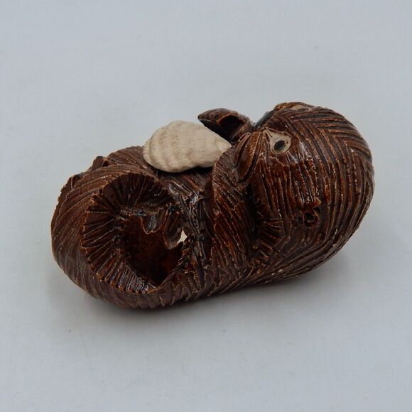 Artesania Rinconada Sea Otter With Shell Figurine Art Pottery Uruguay 3.5 Inch - Picture 6 of 9